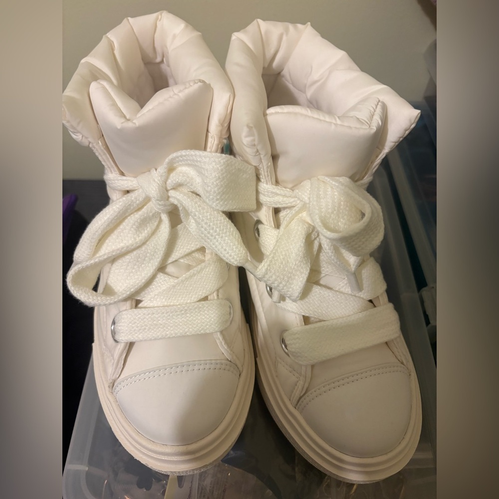 Converse Cream High-Top Sneakers